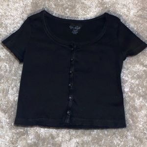 JOHN GALT BUTTON UP BLACK SHIRT SIZE 1SZ